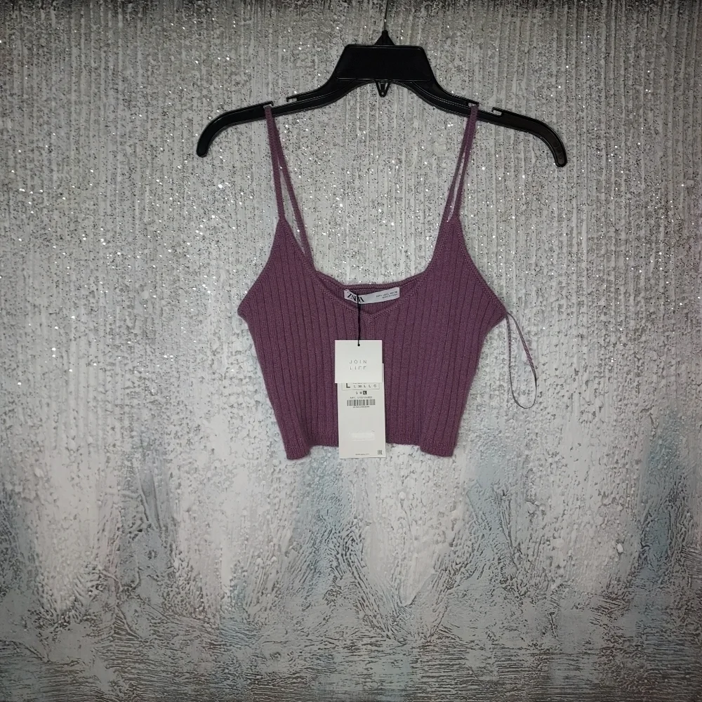 Zara ribbed knit top